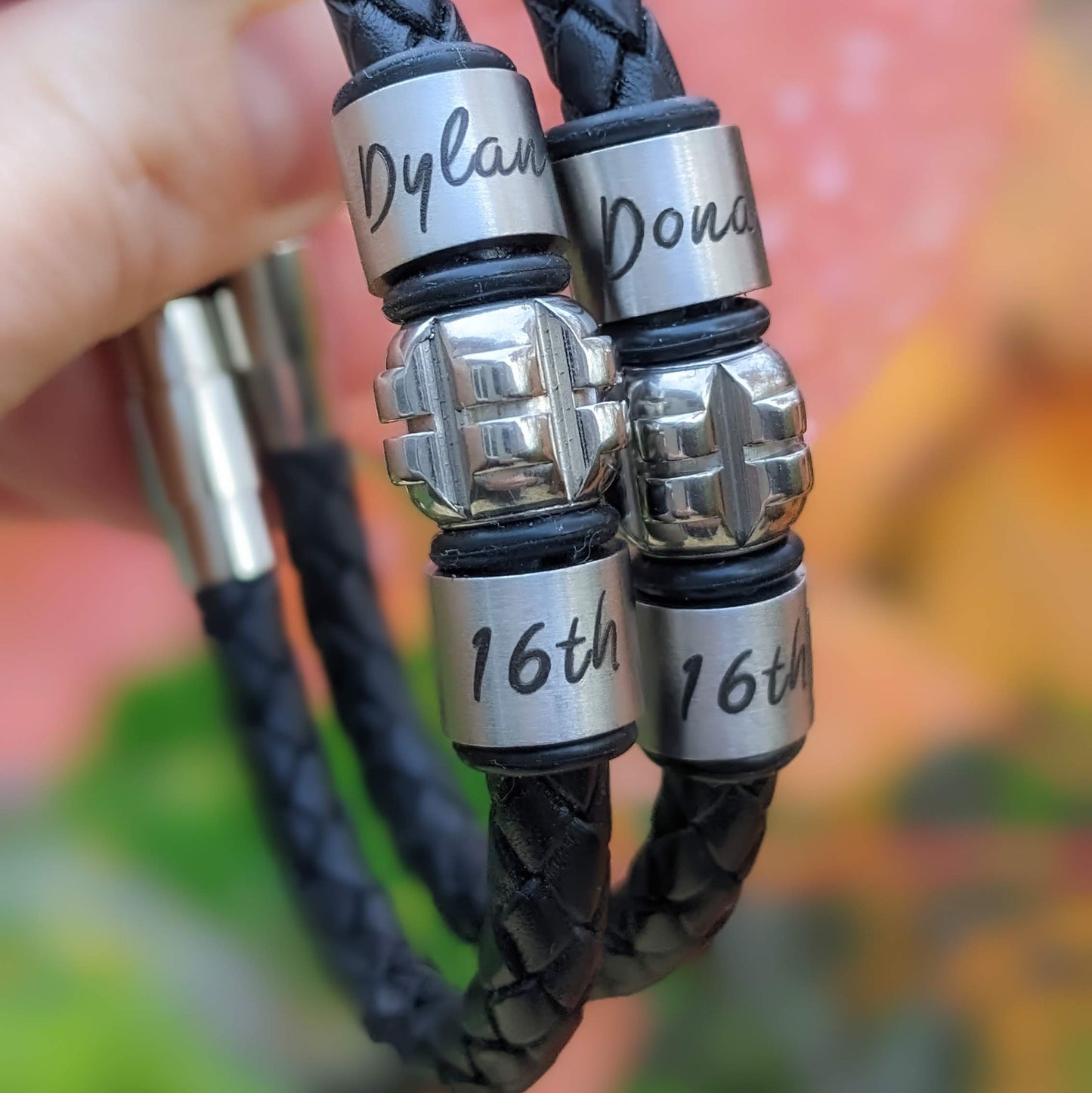 Teenage Boy Custom Leather Bracelet