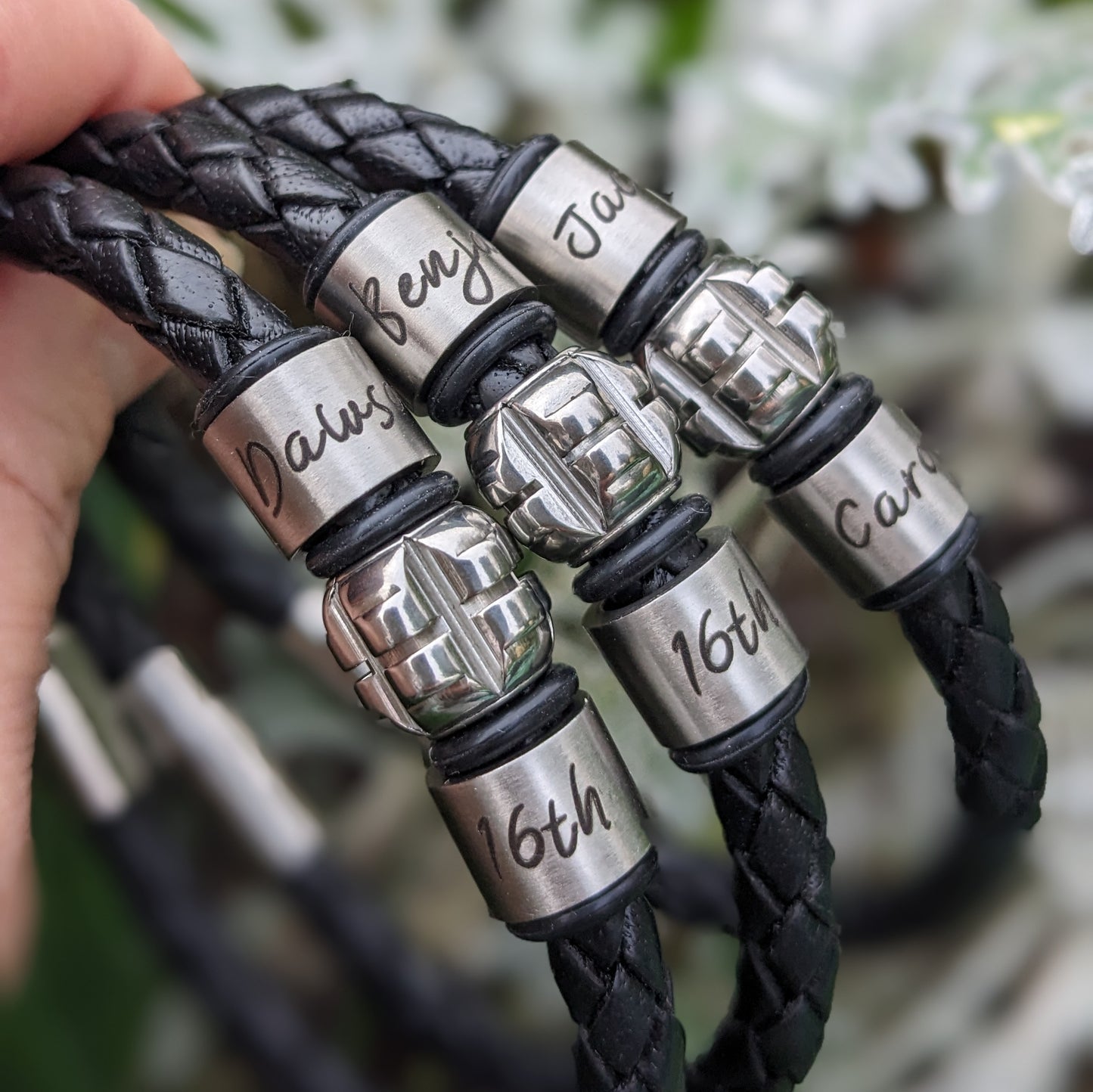 Teenage Boy Custom Leather Bracelet