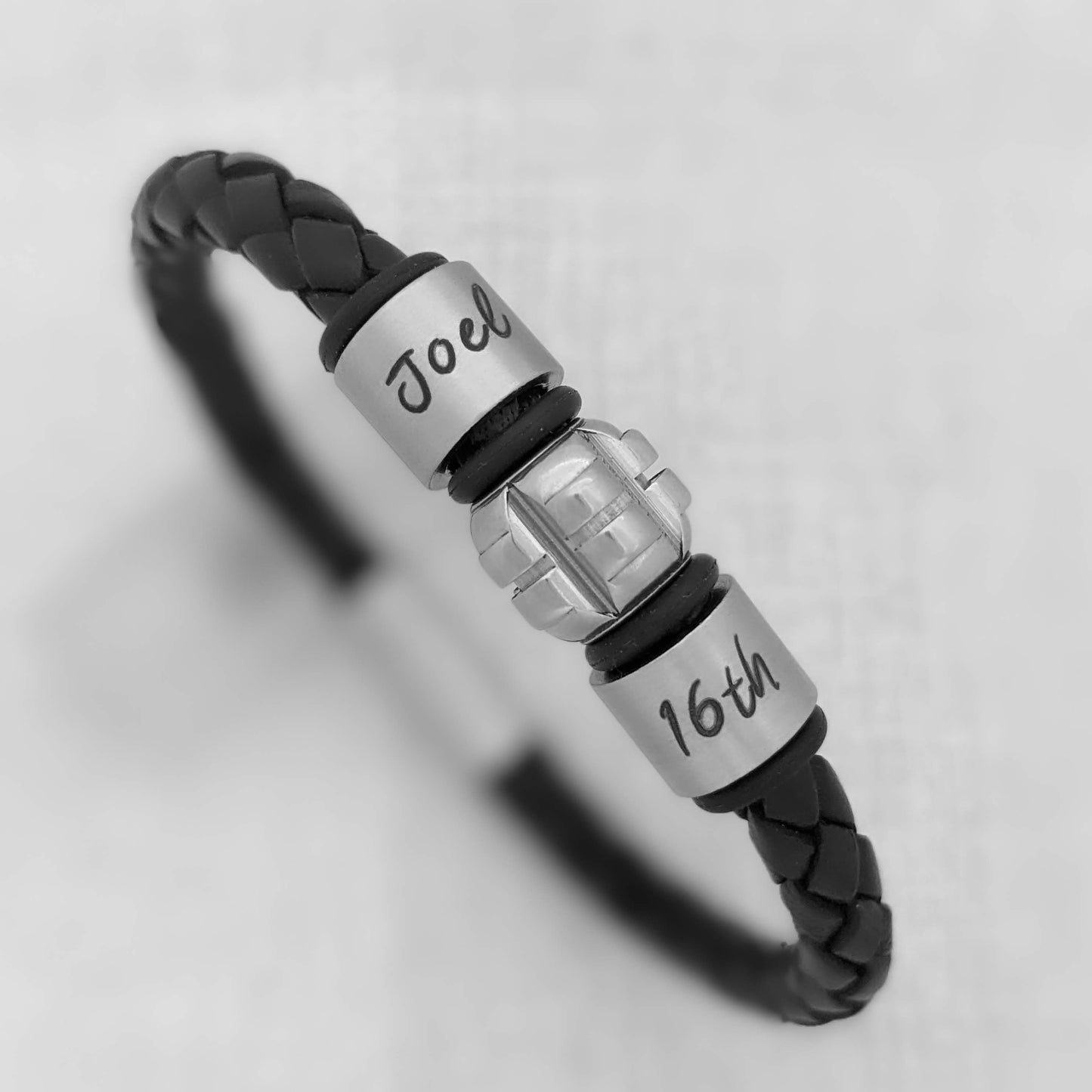 Teenage Boy Custom Leather Bracelet